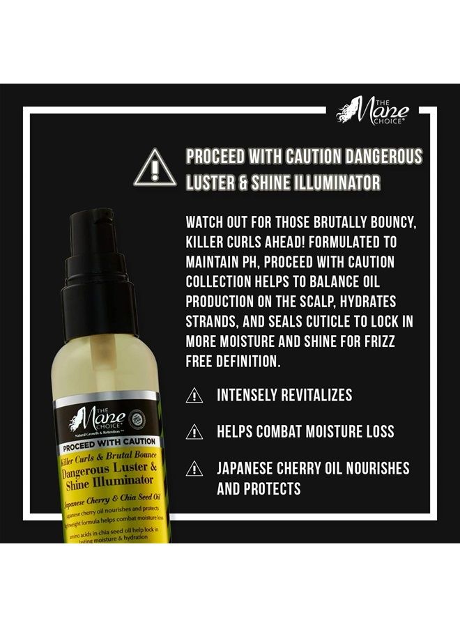 THE MANE CHOICE Mane choice proceed with caution killer curls & brutal bounce dangerous luster & shine illuminator, 2 Ounce - Image 3