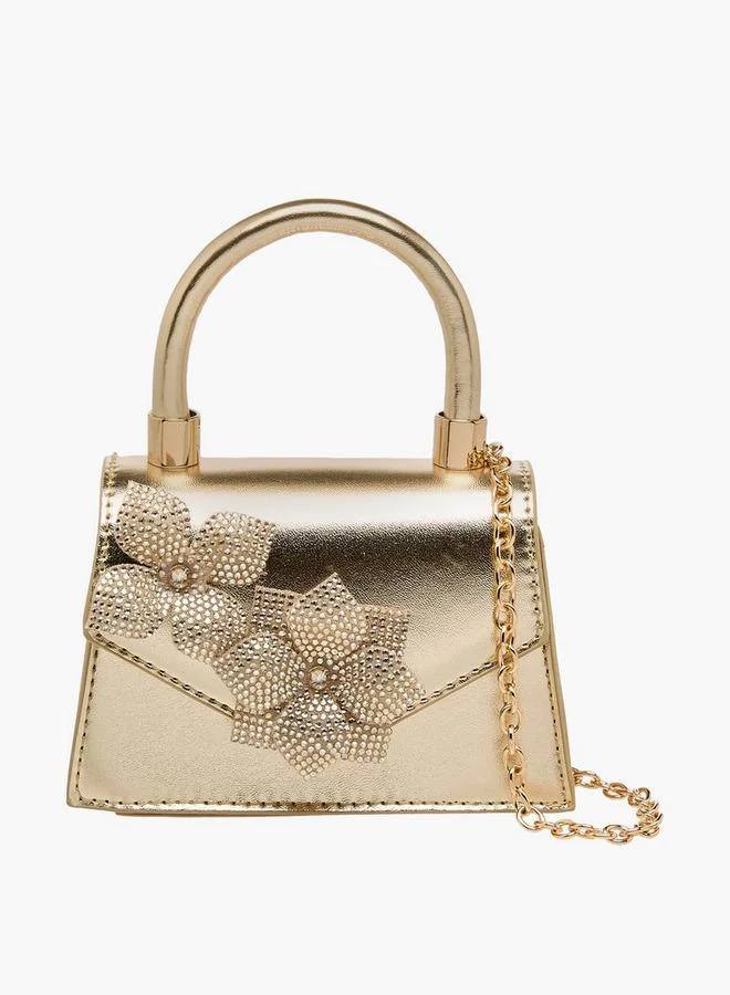 Celeste Floral Embellished Crossbody Bag with Chain Strap Ramadan Collection