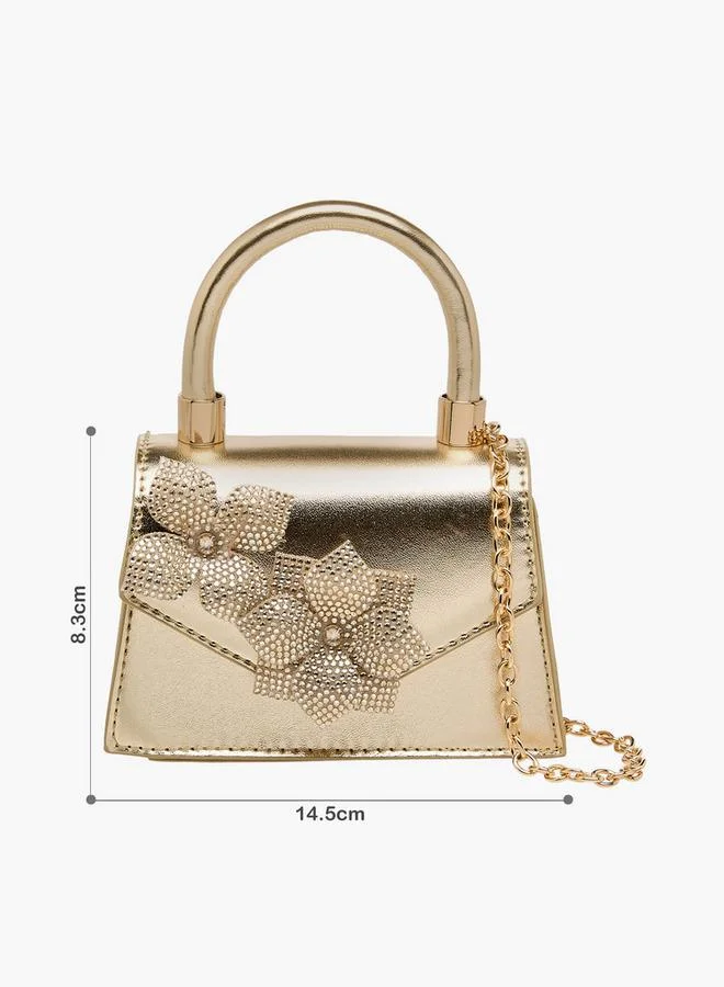 Celeste Floral Embellished Crossbody Bag with Chain Strap Ramadan Collection