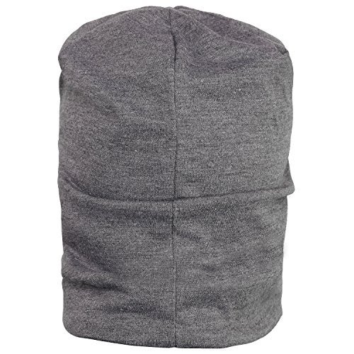 FabSeasons Solid Charcoal Grey Cotton Slouchy Beanie Cap for All Seasons - Image 4