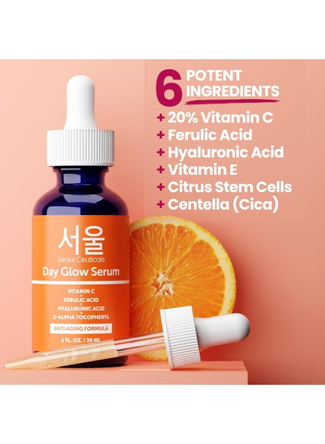 seoulceuticals Korean Skin Care 20% Vitamin C Hyaluronic Acid Serum + CE Ferulic Acid - Potent Anti Aging Vit C, Anti Wrinkle K Beauty Skincare 1oz - Image 5