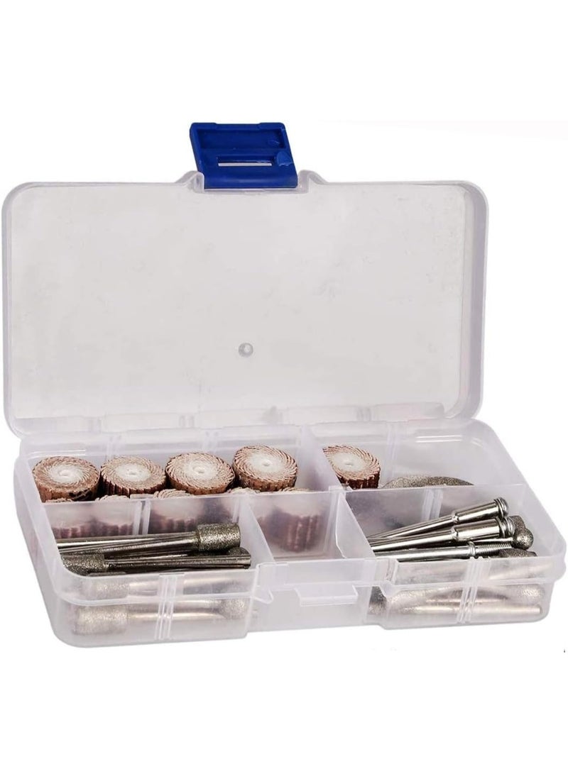 Carving Expert Stone Carving Set Polishing Rotary Tools Diamond Burr Accessories for Carving/Engraving Stone, Rocks,Jewelry, Glass, Ceramics Rotary Tools - Image 3