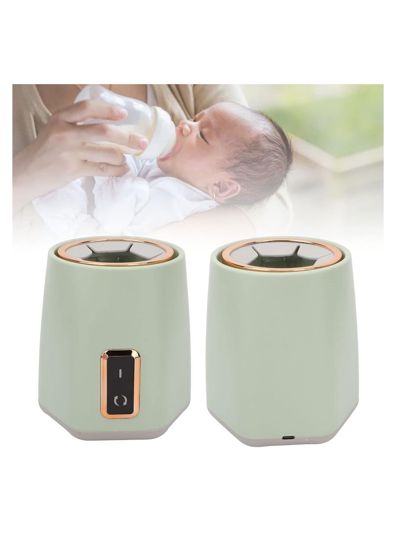 SYOSI Baby Bottle Maker, Baby Bottle Warmer, Electric Baby Bottle Shaker, Automatic High Speed Portable Multifunctional Milk Shaker Machine, Portable Bottle Warmer for Travel, Cordless Milk Warmer (Green)  - Image 5
