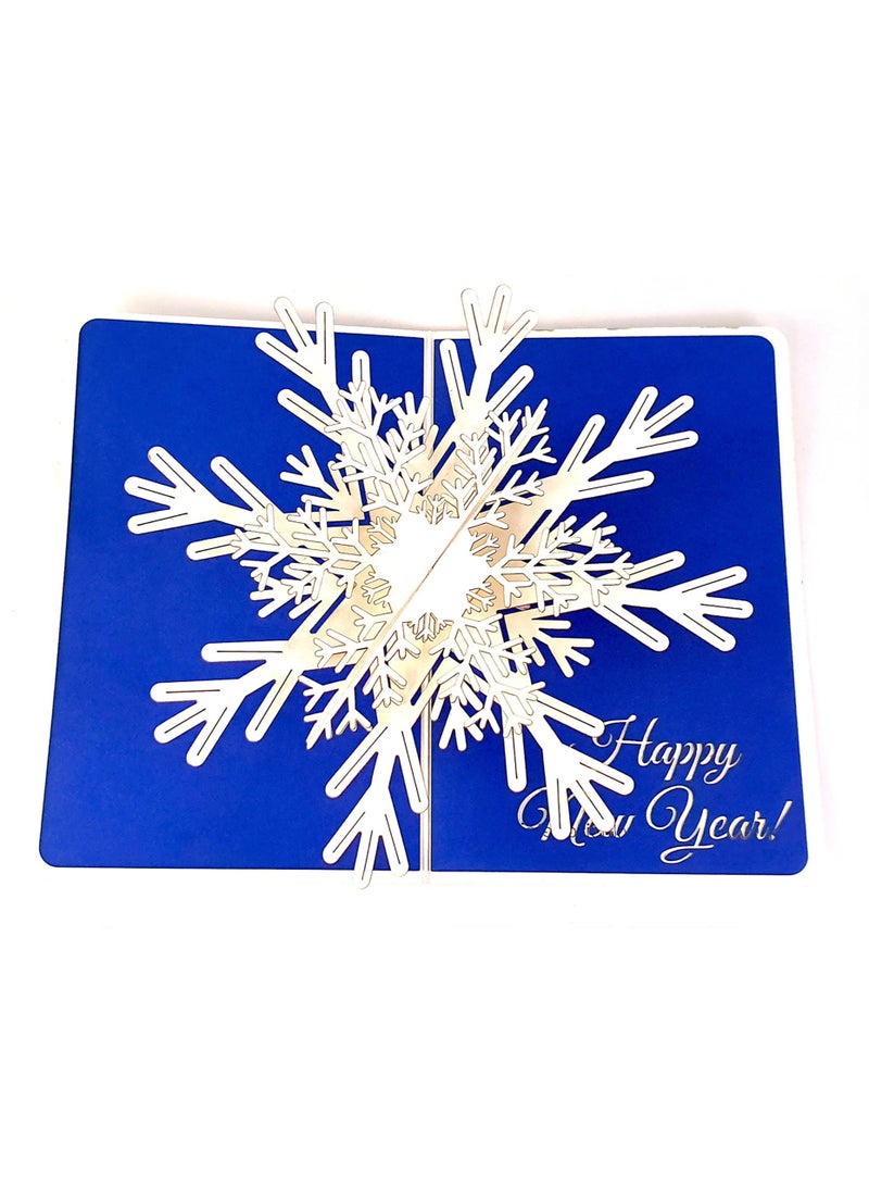 Wow Cards Happy New Year Greeting Card with Pop-Up Snowflake - Image 2