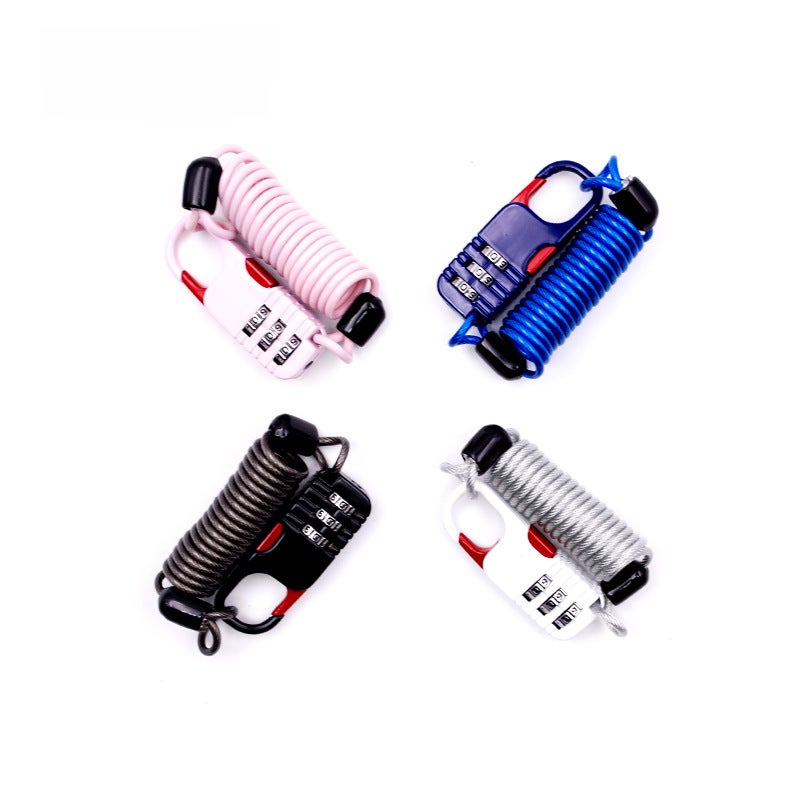 Retractable Luggage Lock Baby Stroller Security Cable Black - Image 4