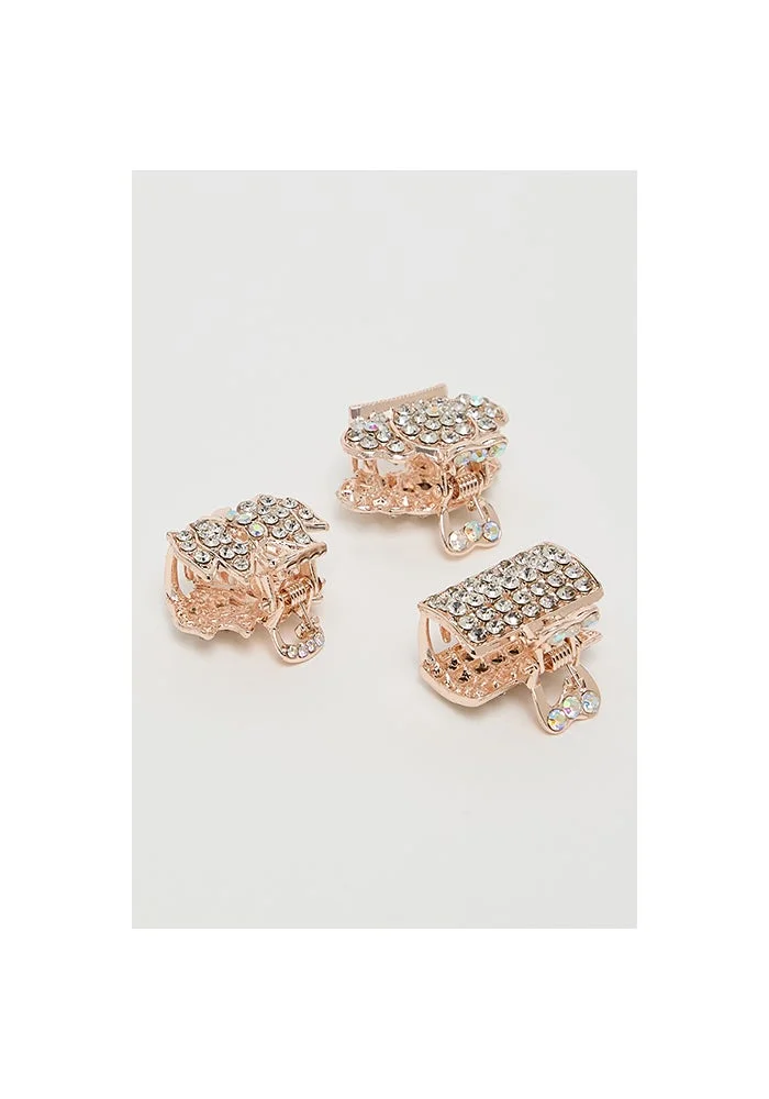 R&b  3 Piece Studded Claw Clips for Women | Best Price UAE