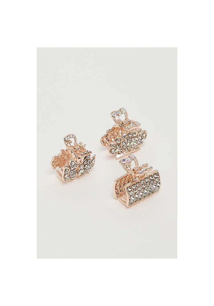 R&b  3 Piece Studded Claw Clips for Women | Best Price UAE