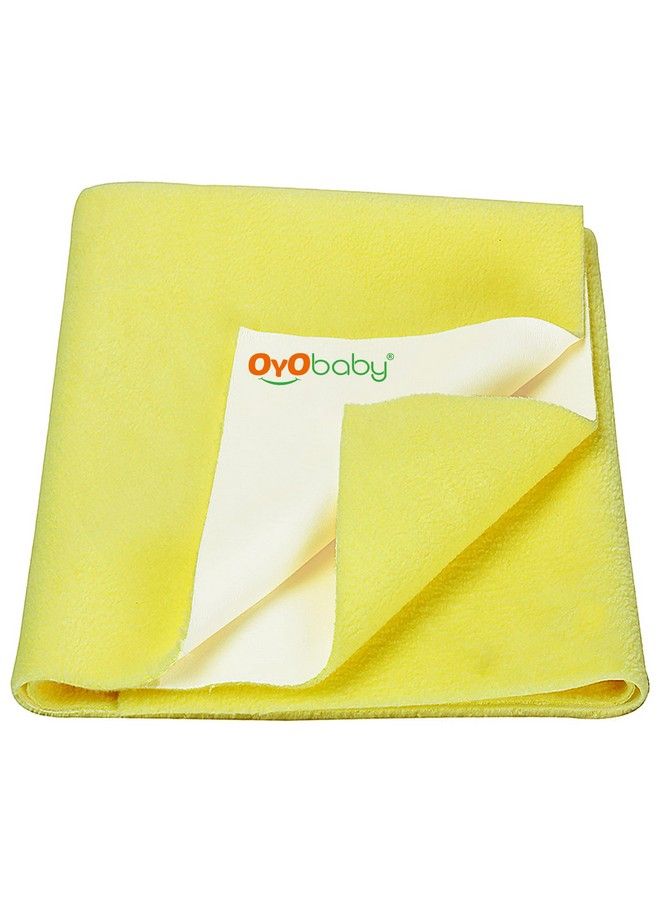 OYO BABY Waterproof Quick Dry Sheet For Baby; Bed Pad ; Baby Bed Protector Sheet For Toddler Children (Small (50Cm X 70Cm) Yellow) - Image 1