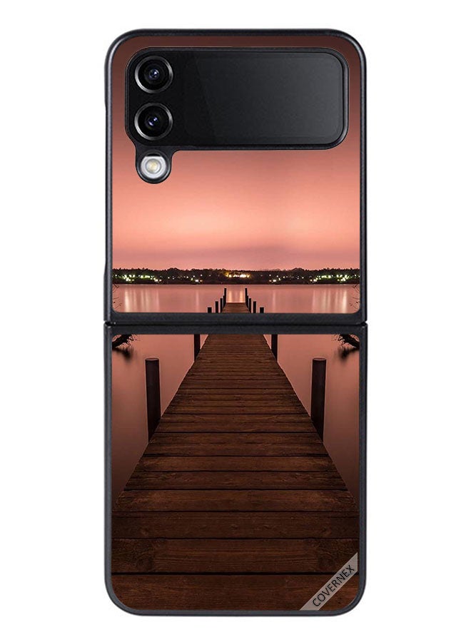 Covernex Protective Case Cover For Samsung Galaxy Z Flip 4 Pathway To Sea Evening - Image 1