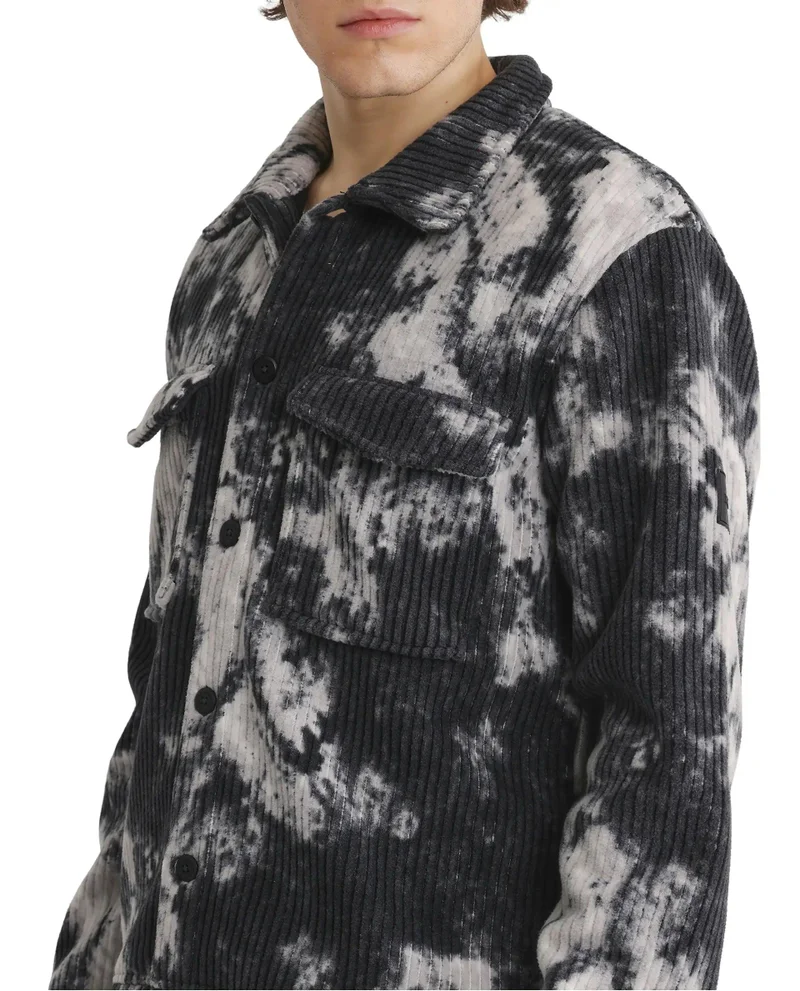 Rare Rabbit Men's Ribbed Abstract Print Jacket
