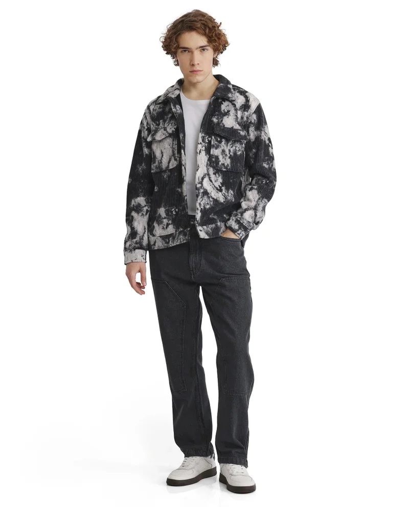 Rare Rabbit Men's Ribbed Abstract Print Jacket