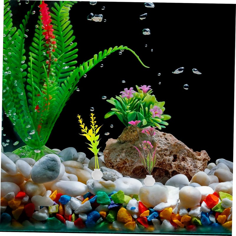 MAGICLULU 8Pcs Miniature Grass Cluster Model for Aquarium Decor Realistic Artificial Plants for Fish Tank Betta Goldfish Turtle Terrarium Landscaping Colorfast and Low Maintenance - Image 5