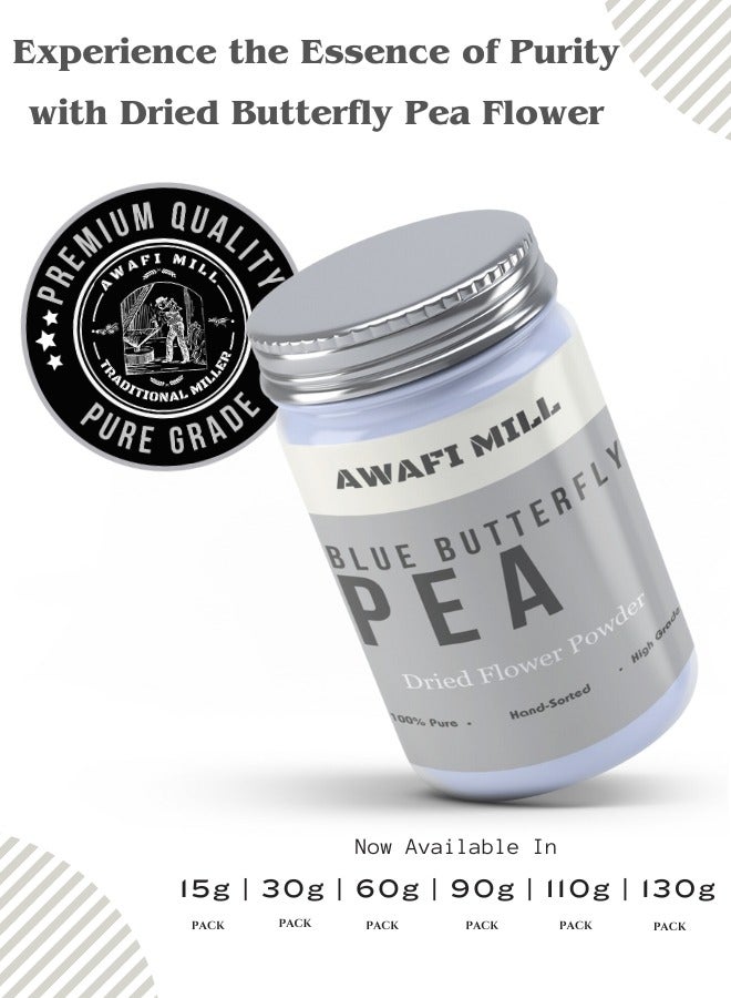 Awafi Mill Awafi Mill Blue Butterfly Pea Flower Powder Vibrant Blue Matcha | Caffeine Free  - Image 4