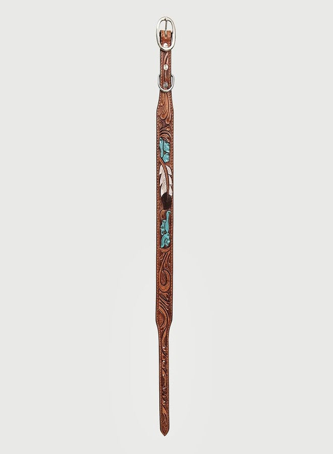 HILASON Tan Small HILASON Strong Genuine Leather Dog Collar Painted - Image 3