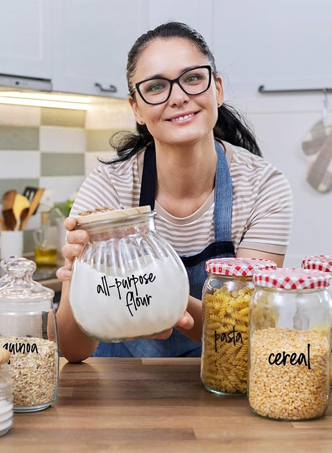 Sweet Life 170PCS Food Pantry Labels, Kitchen Container Storage Labels Spice Organize Storage Jars Boxes Bottles Preprinted Black Script Clear Stickers - Water and Oil Resistant  - Image 5