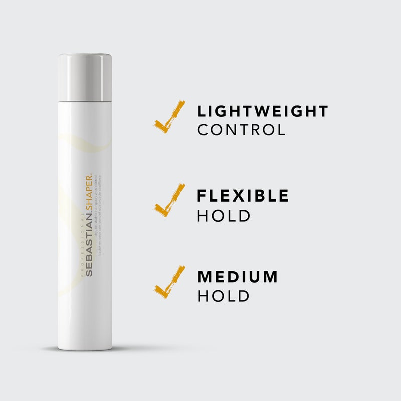 Sebastian Professional Shaper Hairspray, 50 VOC% | Flexible to Medium Hold | Brushable with Control | 10.6 oz - Image 3