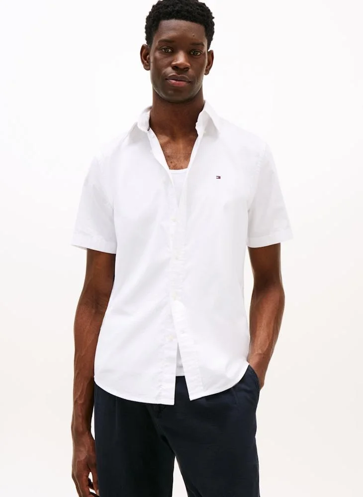 تومي هيلفيغر Short Sleeve Poplin Shirt