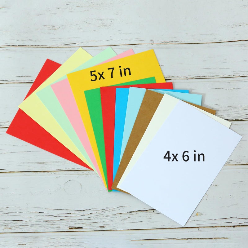 Keketer 50 Packs Color Cardstock Paper Blank Colored 4x6 Cards, 250 GSM Thick Paper, for DIY Crafting, Greeting Cards Making, Invitations, making Postcards - Image 3