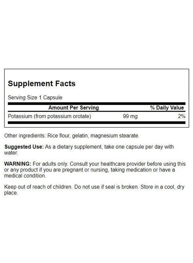 سوانسون أوروتات البوتاسيوم 99 مليجرام 60 كبسولة - Image 2