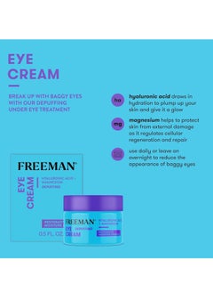 Freeman Freeman Eye Cream, Moisturizing Under Eye Cream For Dull & Tired Eyes, Brightens & Depuffs Undereye Skin, Helps Dark Circles, Infused With Magnesium & Hyaluronic Acid, 0.5 fl.oz./ 15 mL Jar  - Image 2
