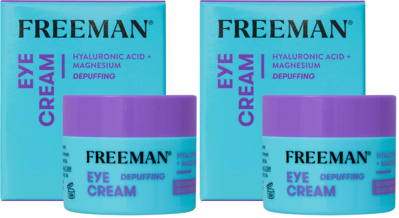 Freeman Eye Cream, Moisturizing Under Eye Cream For Dull & Tired Eyes, Brightens & Depuffs Undereye Skin, Helps Dark Circles, Infused With Magnesium & Hyaluronic Acid, 0.5 fl.oz./ 15 mL Jar - Image 1