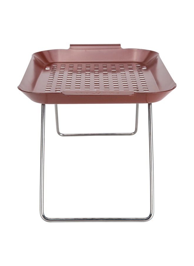 AL SANIDI Galvanized iron utensiL drying table Drying Rack Brown Size 33.5*18.5*15.3 Cm  - Image 4