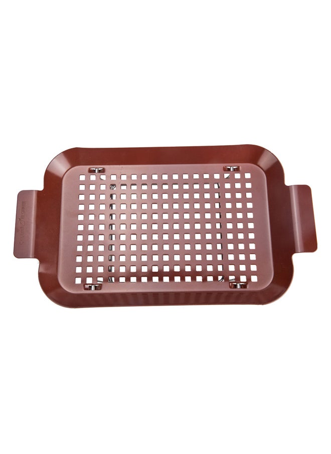 AL SANIDI Galvanized iron utensiL drying table Drying Rack Brown Size 33.5*18.5*15.3 Cm  - Image 5