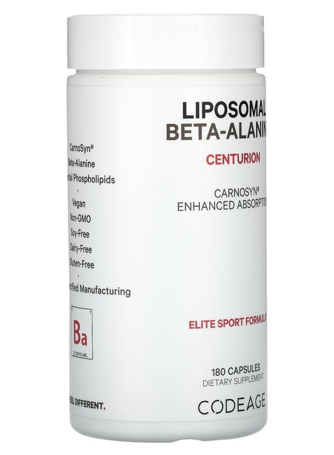Codeage Liposomal Beta-Alanine+ Centurion CarnoSyn Enhanced Absorption 180 Capsules (533 mg per Capsule) - Image 2