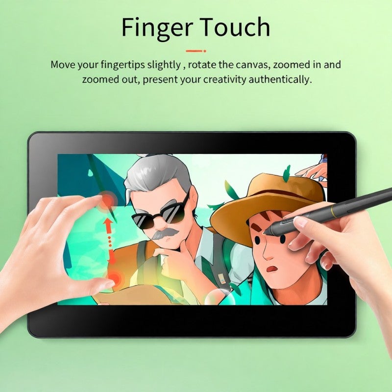 بوستو لوحة رسم رقمية جرافيك بشاشة IPS HD مقاس 11.6 بوصة - قلم بدون بطارية مع استشعار 8192 مستوى ضغط للكمبيوتر واللابتوب والأندرويد - Image 5