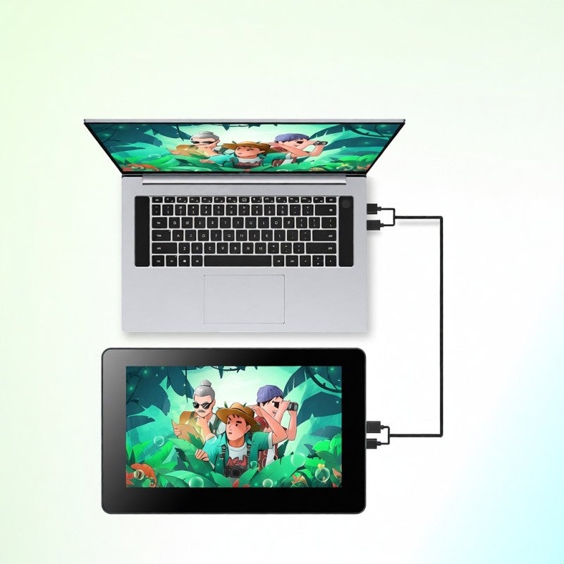 بوستو لوحة رسم رقمية جرافيك بشاشة IPS HD مقاس 11.6 بوصة - قلم بدون بطارية مع استشعار 8192 مستوى ضغط للكمبيوتر واللابتوب والأندرويد - Image 3