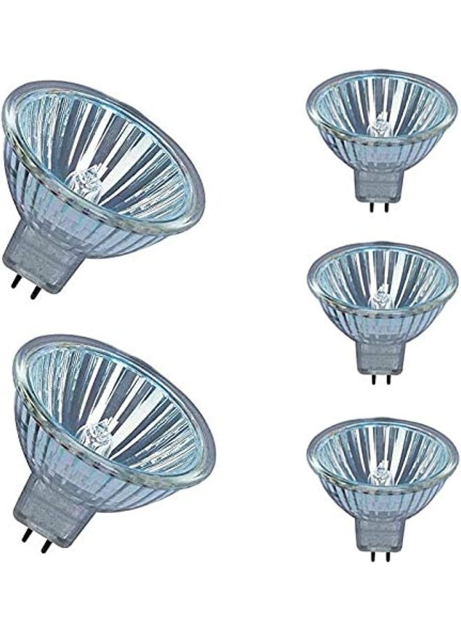 Osram Circular Dimmable Long Lasting Lifespan Illumination Entrance Kitchen Restaurants Track And Recessed Halogen Bulb Pack Of 5 12V 50W Mr16 Yellow  - Image 1