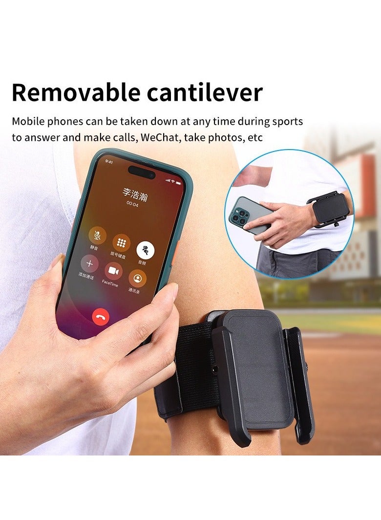 Ramadan Sports Armband Phone Holder - Extra Large Pocket for Earbuds & Keys, Anti-Slip Dubai Desert Running Gear, 360° Rotatable Screen (IPX6 Waterproof) - Image 1