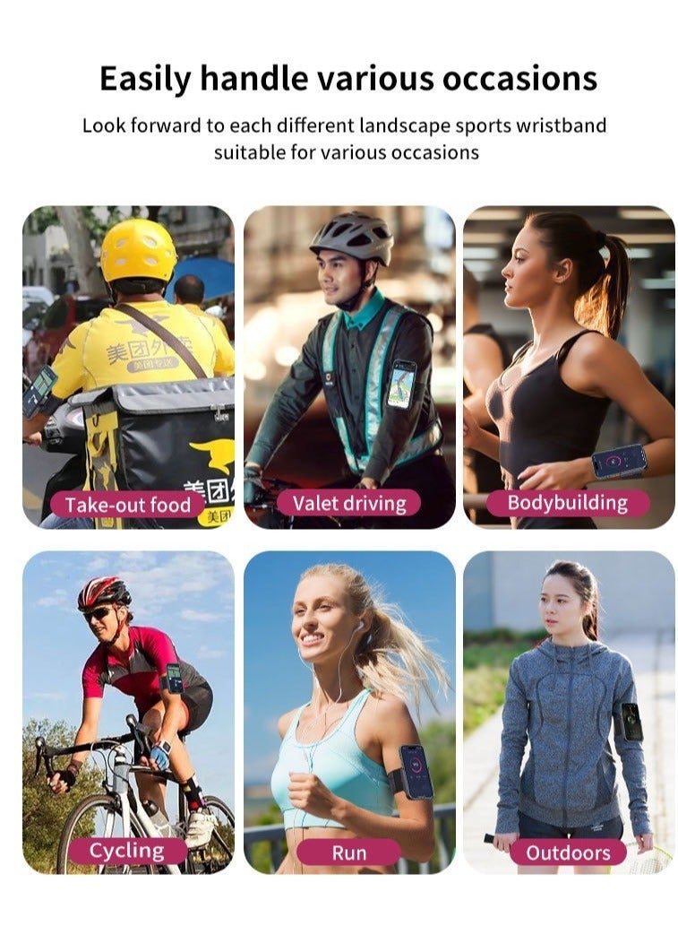 Ramadan Sports Armband Phone Holder - Extra Large Pocket for Earbuds & Keys, Anti-Slip Dubai Desert Running Gear, 360° Rotatable Screen (IPX6 Waterproof) - Image 4