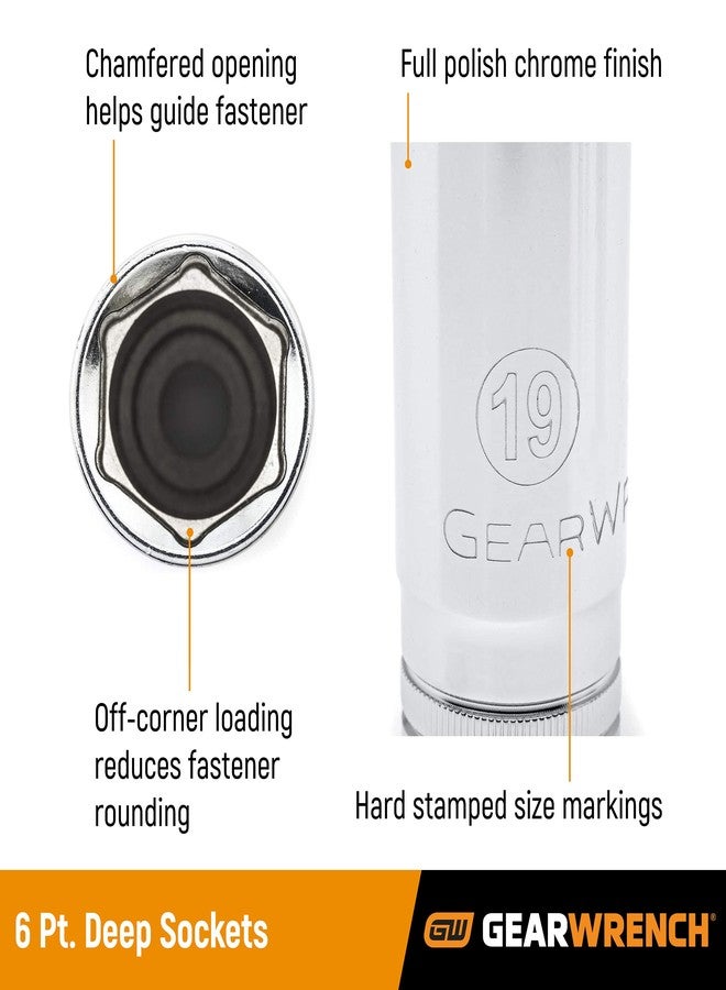 GEARWRENCH 3/8" Drive 6 Pt. Deep Socket, 10mm - 80392 - Image 4