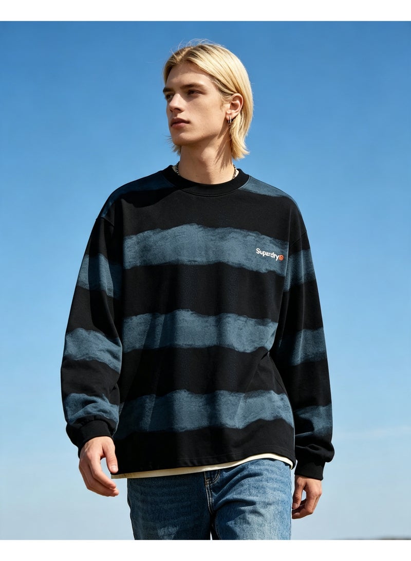 سوبر دراي Superdry men's and women's tie-dyed striped long-sleeved pullover - Image 5