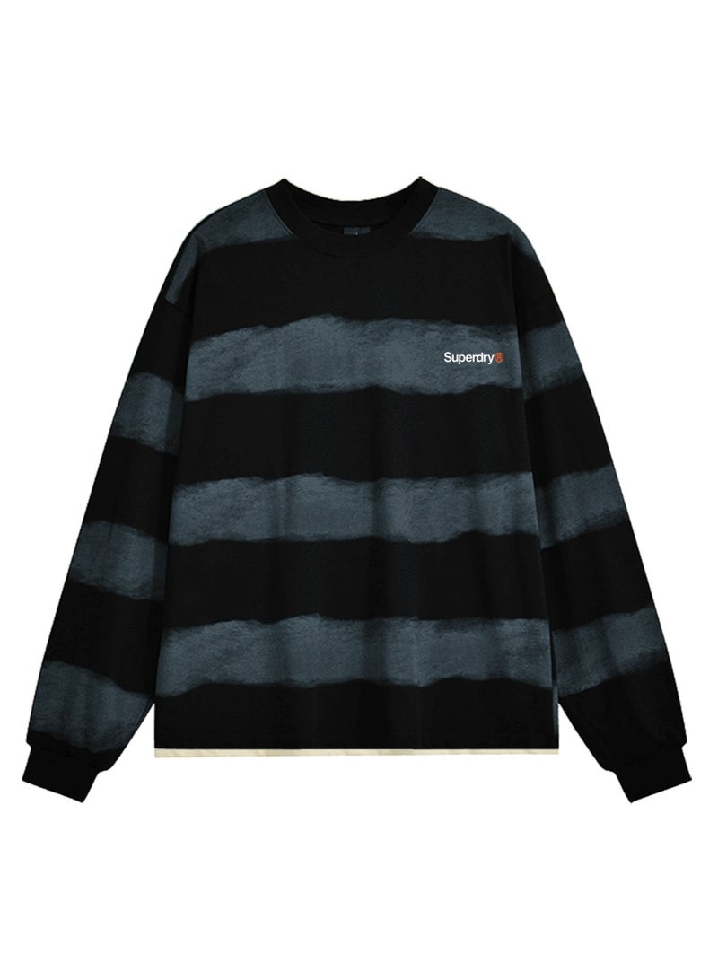 سوبر دراي Superdry men's and women's tie-dyed striped long-sleeved pullover - Image 3