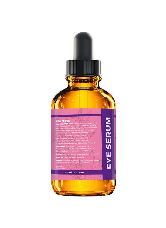 Leven Rose Leven Rose Coffee Bean Caffeine Serum for Eyes 1 oz - Anti-aging Caffeine Eye Serum - Organic Under Eye Serum - Eye Serum for Puffy Bags Under Eyes  - Image 4