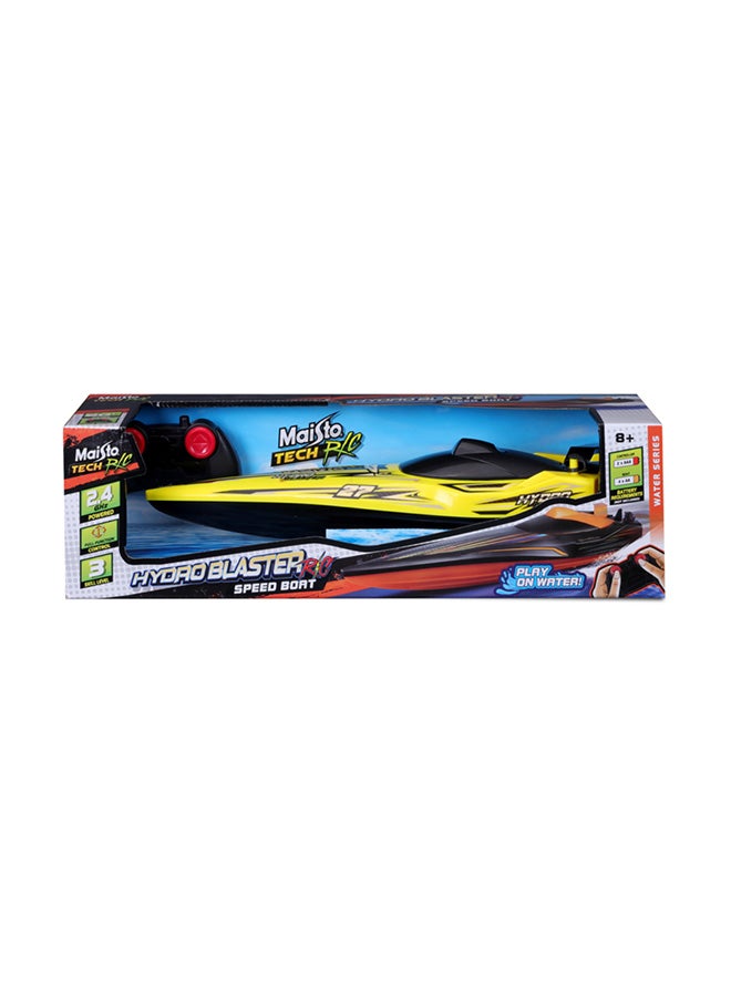 Maisto R/C- Hydro Blaster Boat Yellow/Black RC Remote Control Vehicle 2.4Ghz USB Gift for Kids Girls & Boys Electric Powered High Speed Vehicle for All Ages - Image 1