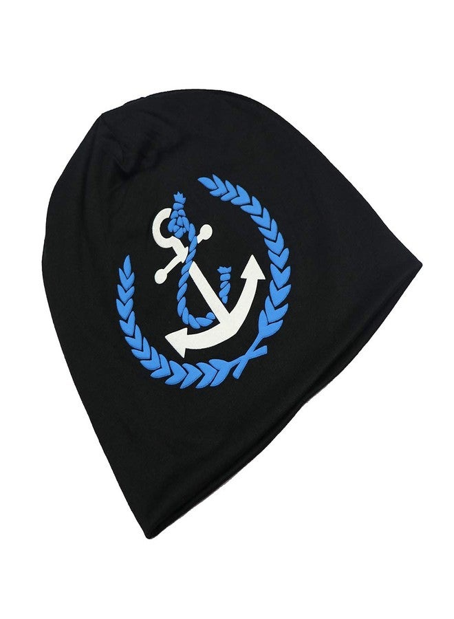 iSWEVEN Cotton Slouchy Beanie and Skull Cap for Summer, Winter, Autumn & Spring Season, Can be Used as a Helmet Cap Too - Free Size (7029A, Black) - Image 4