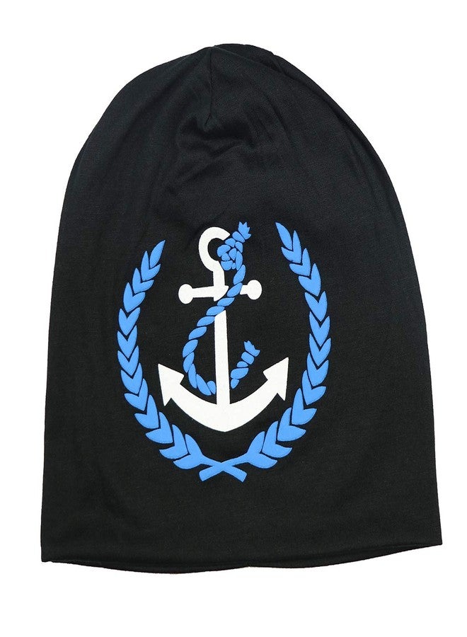 iSWEVEN Cotton Slouchy Beanie and Skull Cap for Summer, Winter, Autumn & Spring Season, Can be Used as a Helmet Cap Too - Free Size (7029A, Black) - Image 3