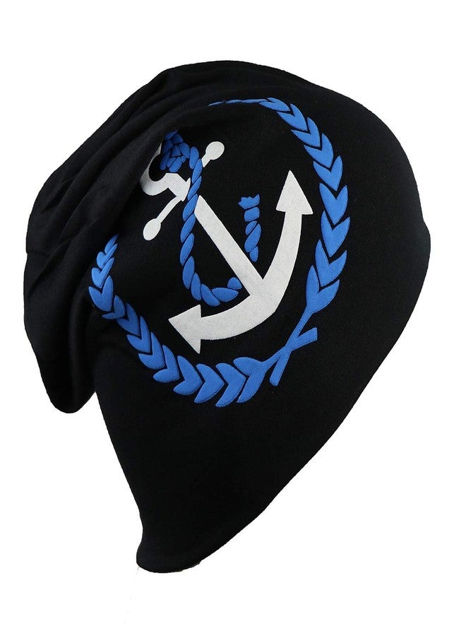 iSWEVEN Cotton Slouchy Beanie and Skull Cap for Summer, Winter, Autumn & Spring Season, Can be Used as a Helmet Cap Too - Free Size (7029A, Black) - Image 1