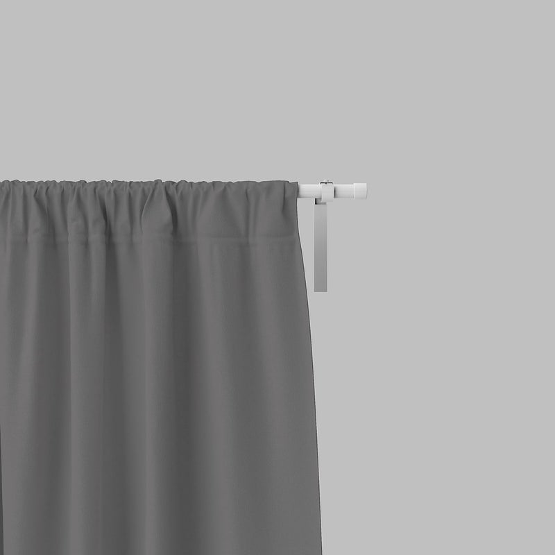 Parda Online Premium Blackout Curtains 5 Feet Set of 2 | Rod Pocket | Thermal Insulated | Dark Grey - Image 1