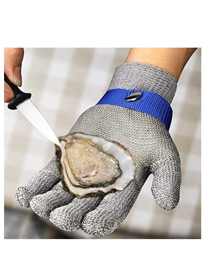A9 Cut Resistant Gloves-Stainless Steel Wire Metal Mesh Butcher Safety Work Gloves for Meat Cutting, and fishing Size XL - Image 2