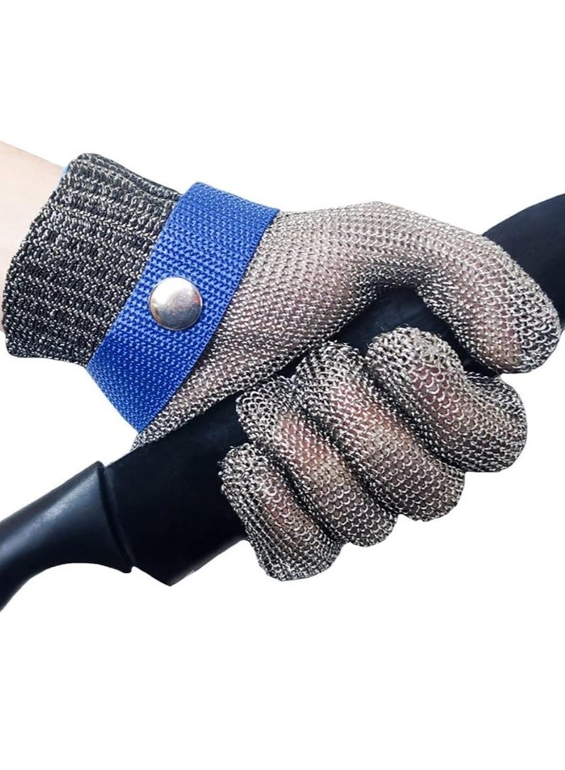 A9 Cut Resistant Gloves-Stainless Steel Wire Metal Mesh Butcher Safety Work Gloves for Meat Cutting, and fishing Size XL - Image 1