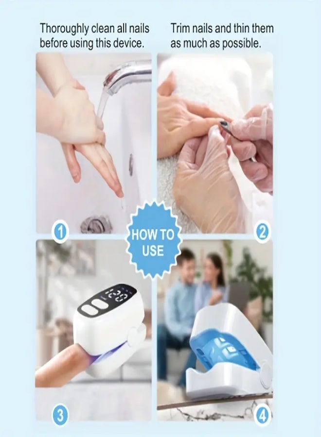 ارواق جهاز العناية بالأظافر قابل لإعادة الشحن عبر USB - منظف أظافر محمول للقدمين واليدين مزود بشاشة رقمية، بطارية 400 مللي أمبير/ساعة - سهل الاستخدام اليومي للرجال والنساء، أداة عناية سهلة السفر، أرجواني - Image 4