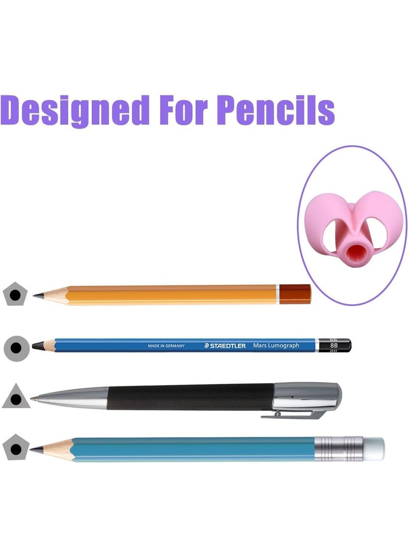 Altheqa Kids Pencil Gripper Handwriting, Toddler Ergonomic Writing Aid Tool Ergonomic Pencil Grip Pencil Grips Pencil Aid for Children's Training Pen Holding Posture Correction Tools (pink(1 pcs)) - Image 2
