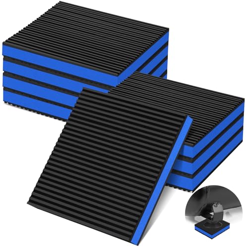 phepetroll 8 Pack Anti Vibration Pads for Washing Machine 6x6x78 Sound Isolation Vibrating Pad Ribbed Rubber Damping Mat EVA Center for Air Compressors Conditioner Treadmill HVAC Washer Dryer - Image 1