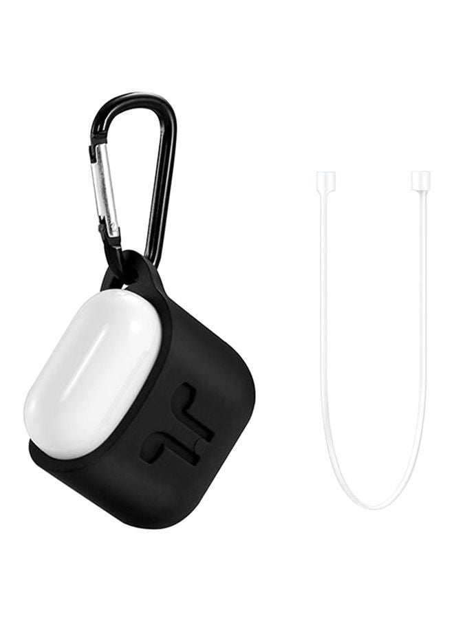 NIBEMINENT Charging Cover Hanging Pouch Case For Apple AirPods With Lanyard Black