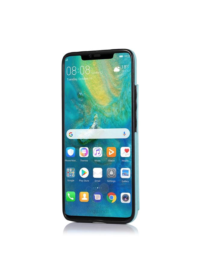 اس-توب جراب لهاتف Huawei Mate 20 Pro بتصميم ماندالا مزدوج الإبزيم مصنوع من مادة البولي يوريثان الحراري والبولي يوريثان الحراري مع فتحات للبطاقات وحامل وإطار للصور - Image 3