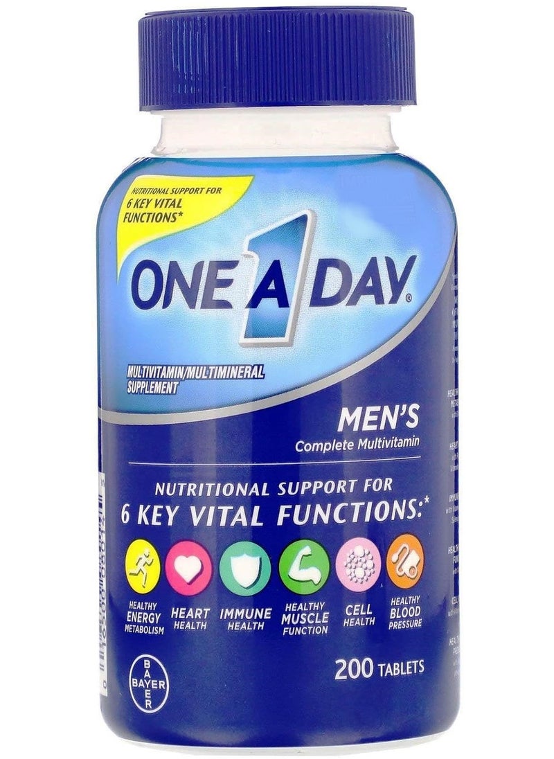 ONE A DAY - Multivitamin and Multimineral Supplement For Men's - 200 Tablets - Image 1